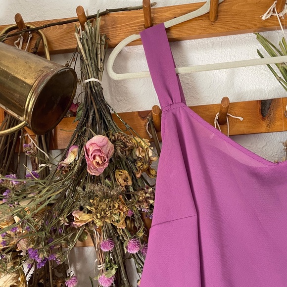 Lane Bryant Sheer Purple Tank - Picture 2 of 4